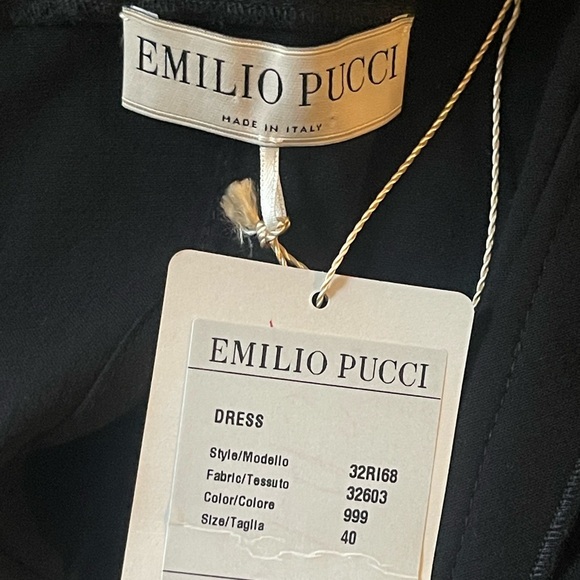 Emilio Pucci Sheath Dress Black Lace Embellishment Sleeveless Exposed Zip Back 6 - Picture 8 of 10